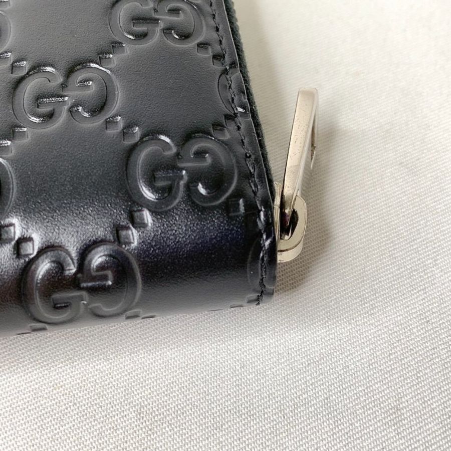 GUCCI Signature 牛皮拉鍊長夾-13