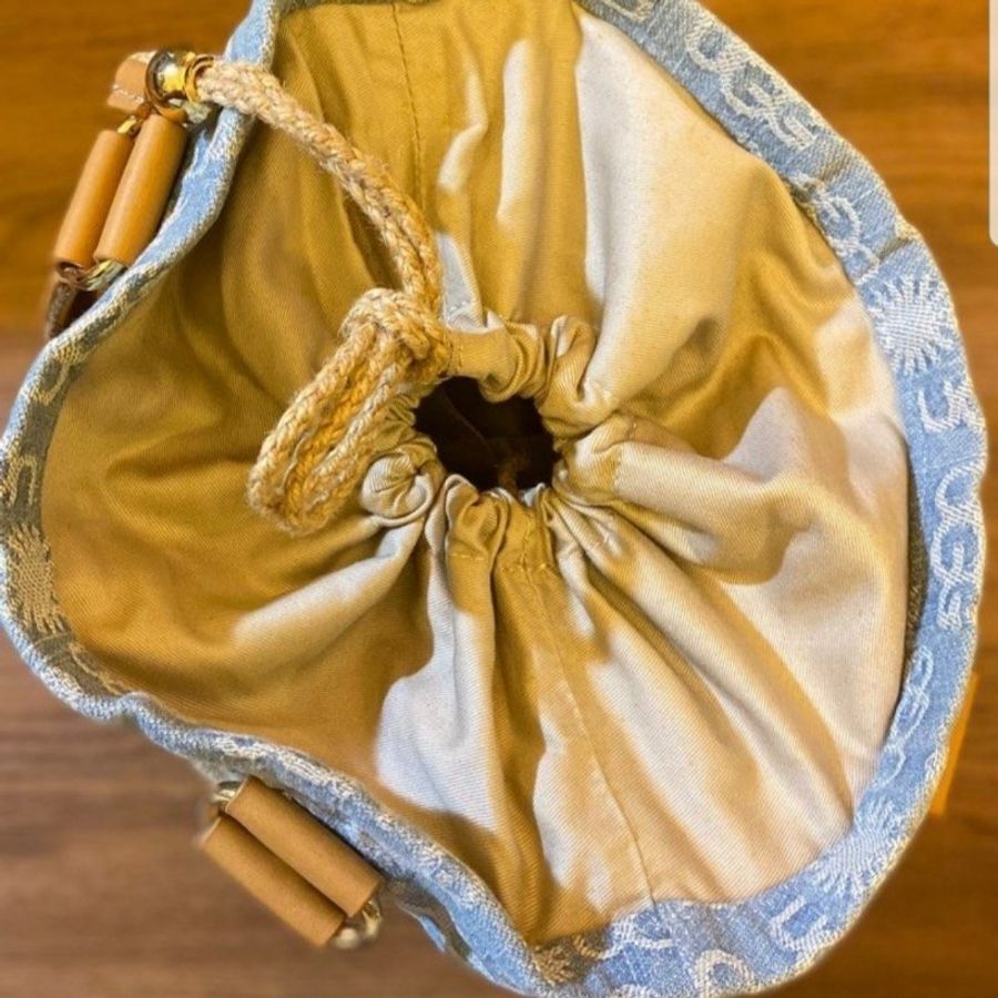 UGG 牛仔皮革水桶包-5