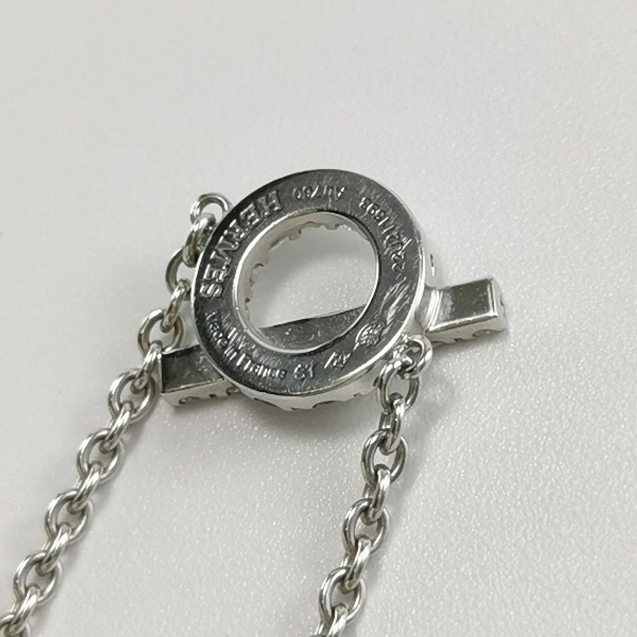 Hermes Finesse18K白金鑽石小Q手鍊-3