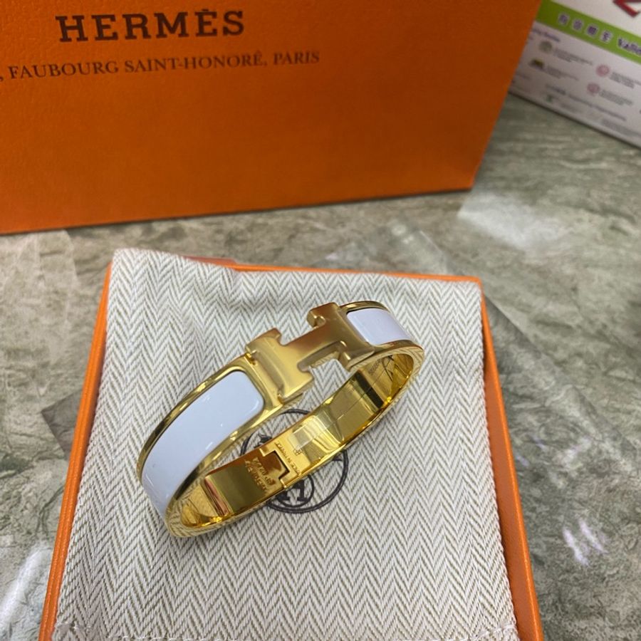 Hermes 愛馬仕 POP H 手環 白色金扣-1