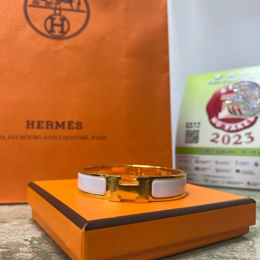Hermes 愛馬仕 POP H 手環 白色金扣-3