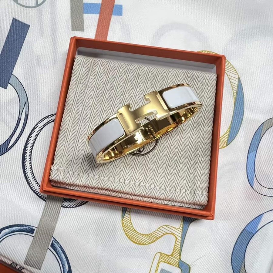 Hermes 愛馬仕 POP H 手環 白色金扣-4