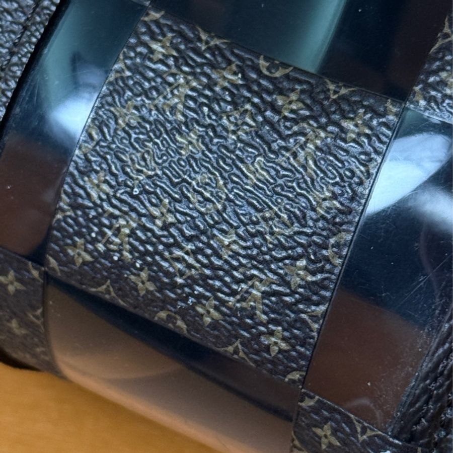 LV keepall 男生 斜背包 馬賽克 透明-23