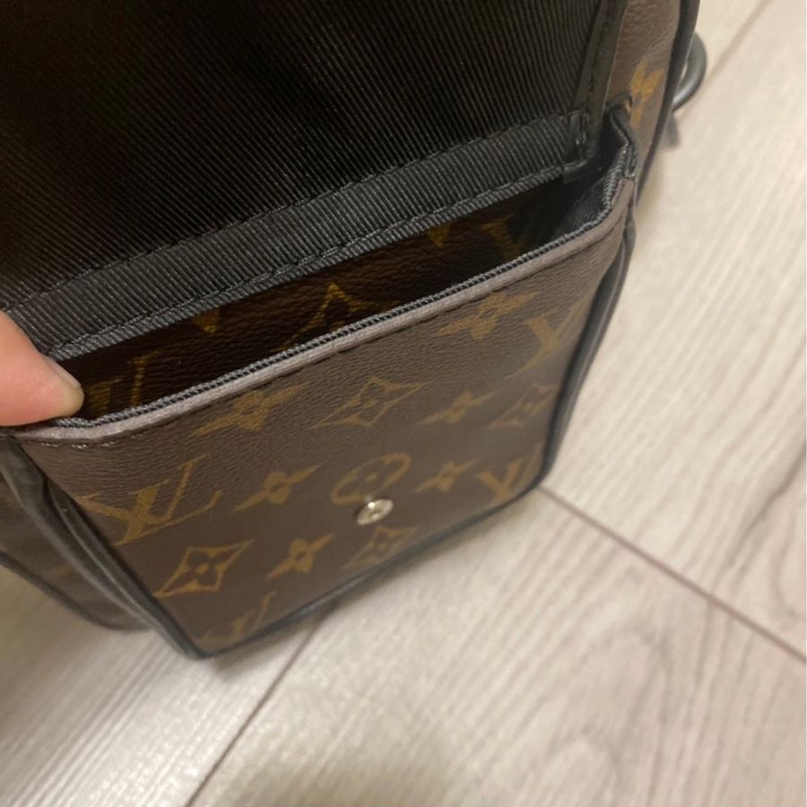 LV老花拉鍊單肩包 子母包 99成新-9