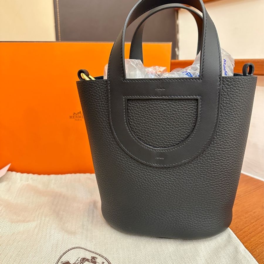 HERMES 黑金豬鼻菜籃子18-0