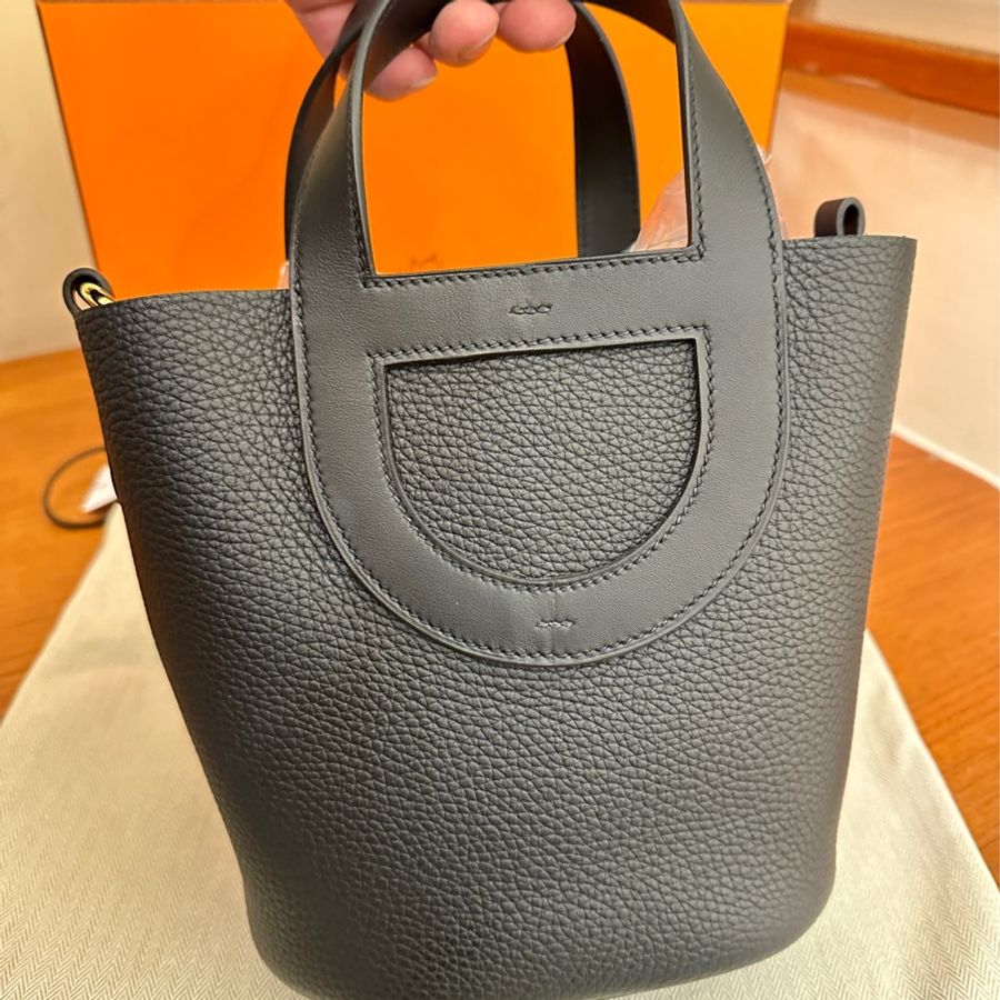 HERMES 黑金豬鼻菜籃子18-1