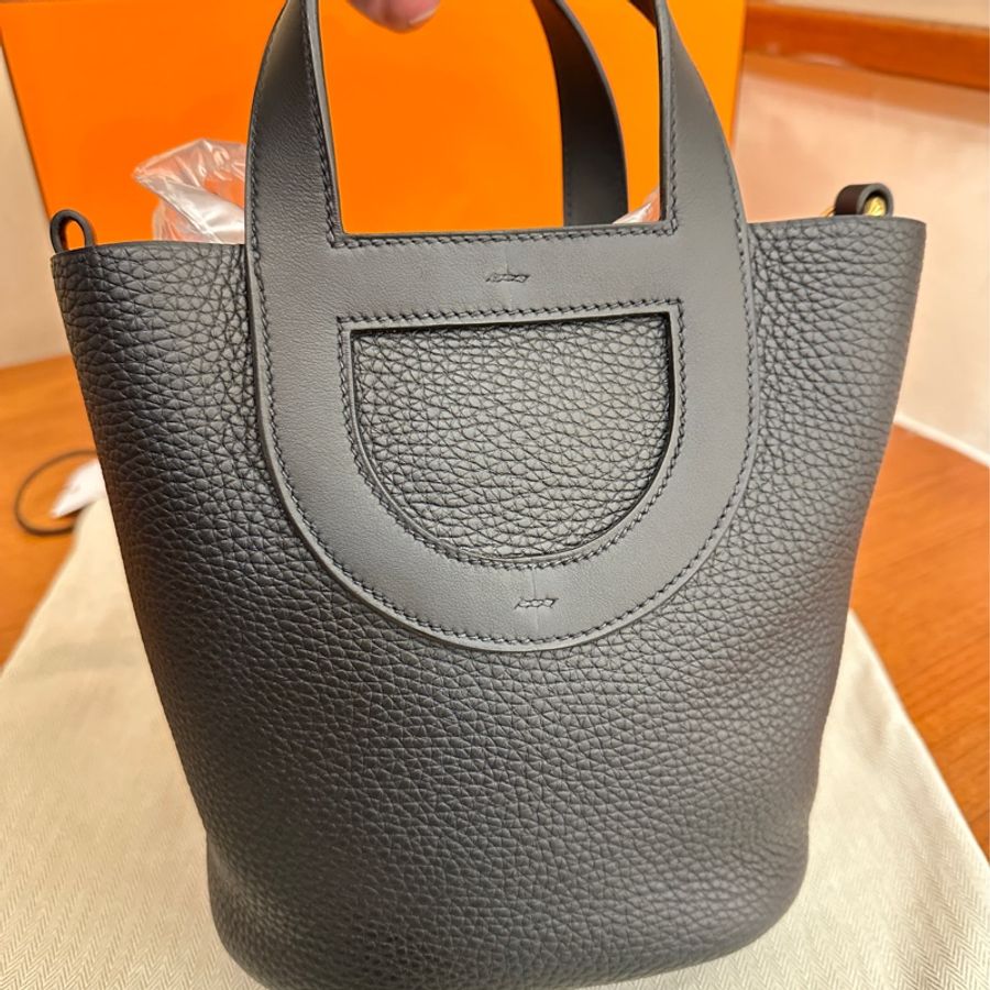 HERMES 黑金豬鼻菜籃子18-2