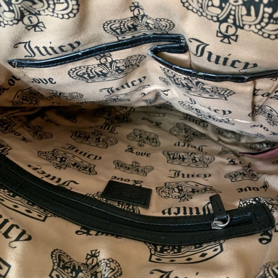 二手私物【Juicy Couture】微風獨家引進 好萊塢明星愛用品牌 超大菱格Logo刺繡太空包-16