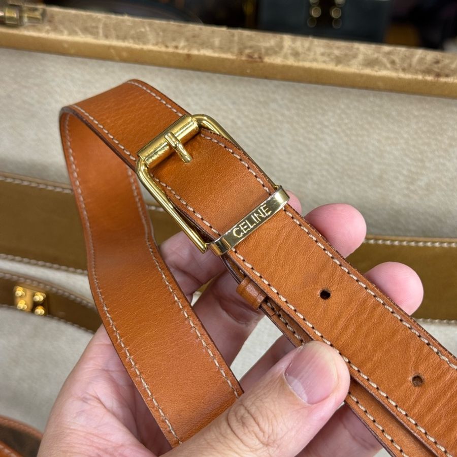 Celine vintage經典老花雙口袋牛津書包🎒個性收藏-16