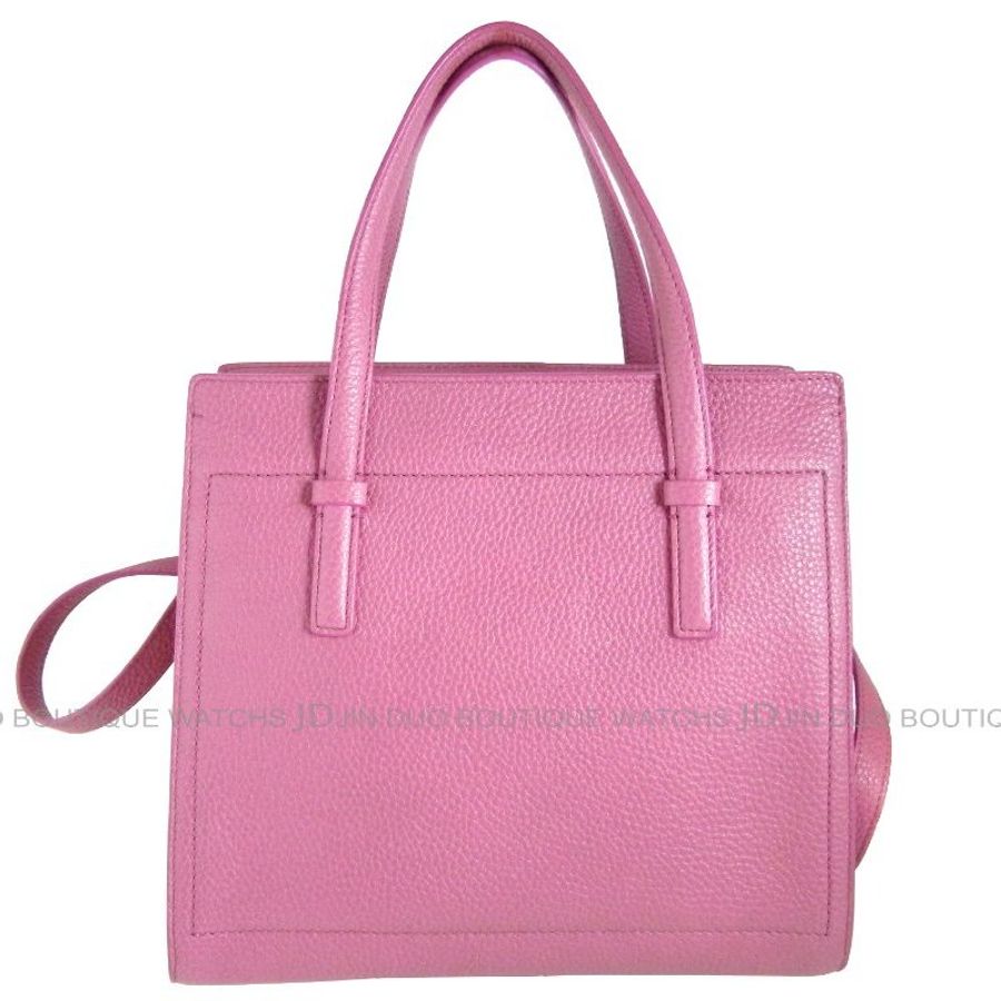金鐸精品~2319 Salvatore Ferragamo菲拉格慕 粉紅色荔枝皮紋小牛皮 手提側肩背包-1