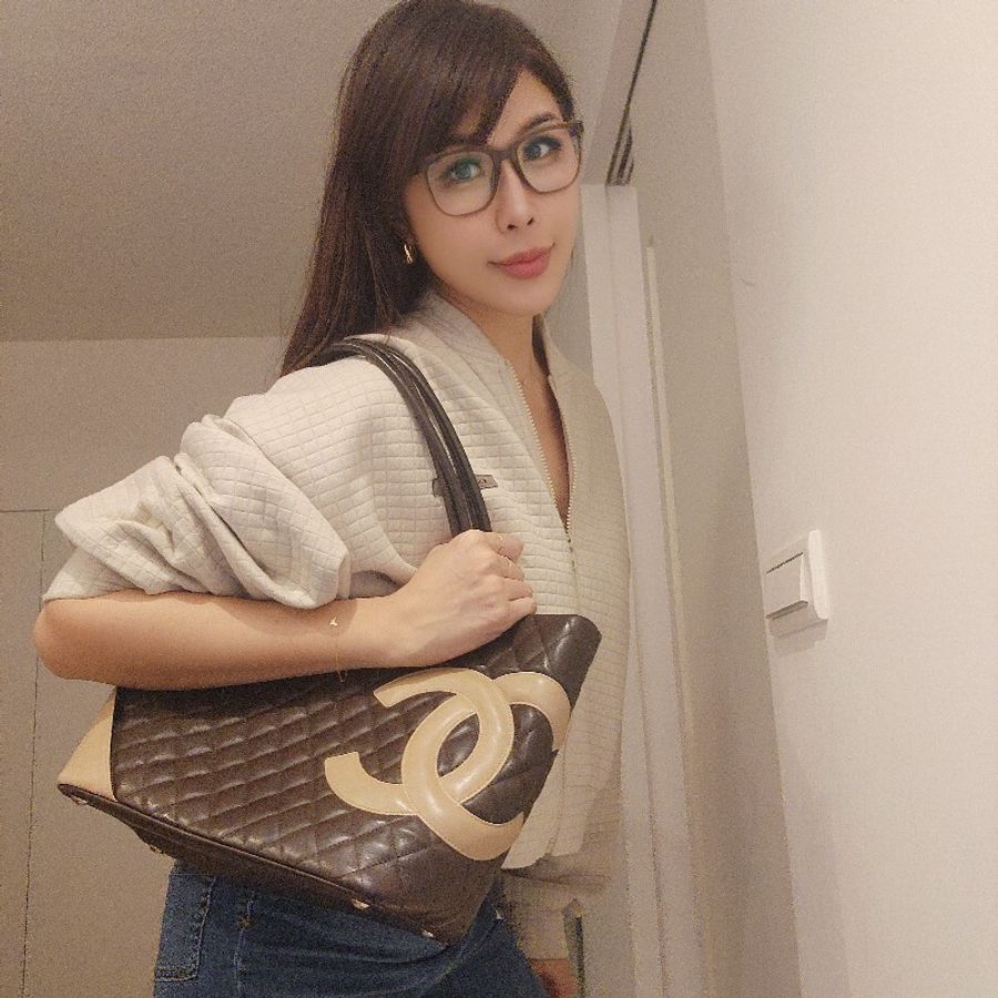 Chanel 香奈兒chanel菱格雙C康朋托特包-1