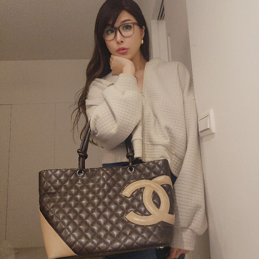 Chanel 香奈兒chanel菱格雙C康朋托特包-9