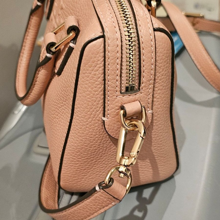 tory burch (近新)粉膚色流蘇斜肩手提包 2024 pastel色調-16