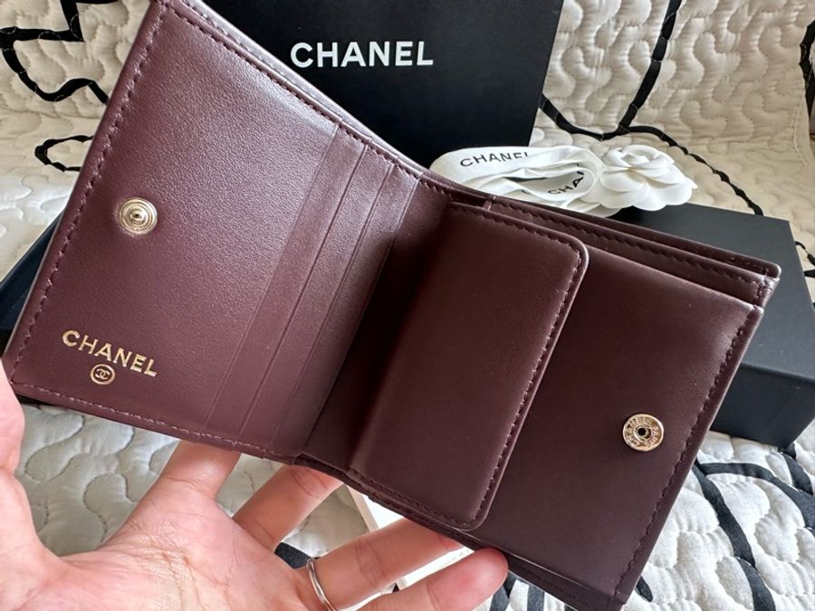 Chanel 黑金 荔枝牛皮 小錢包 皮夾 預訂貨品-3