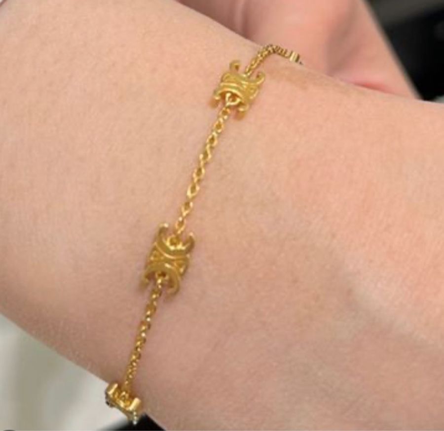 CELINE Triomphe Mini Triomphe Bracelet 金色黃銅 手鏈 預訂貨品-1