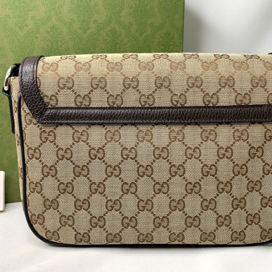 GUCCI 全新雙G帆布翻蓋側背包-2