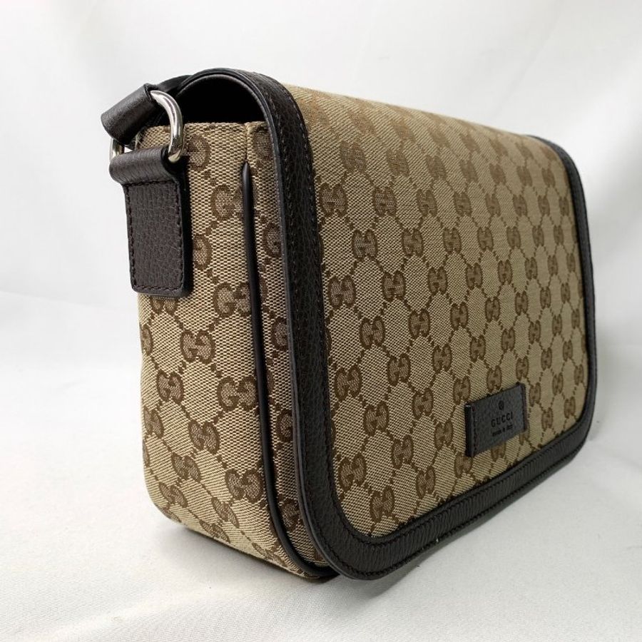GUCCI 全新雙G帆布翻蓋側背包-4