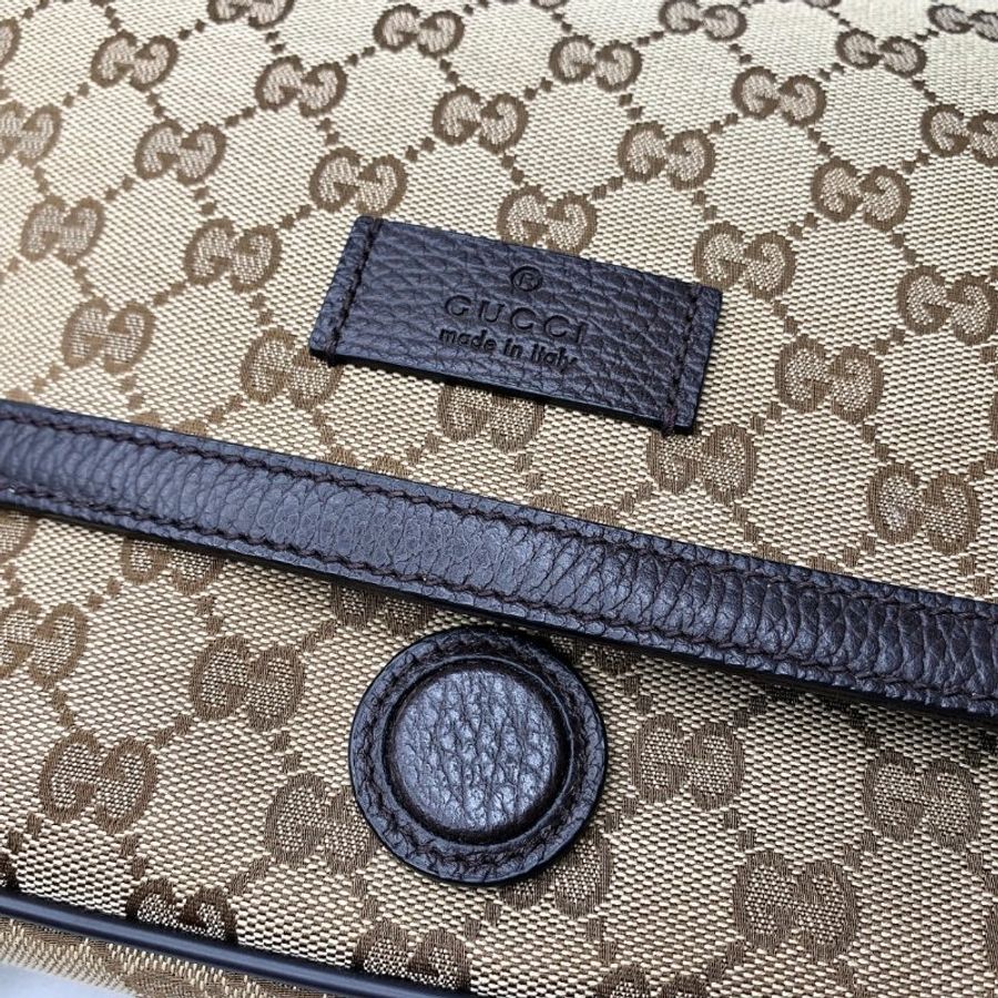 GUCCI 全新雙G帆布翻蓋側背包-10