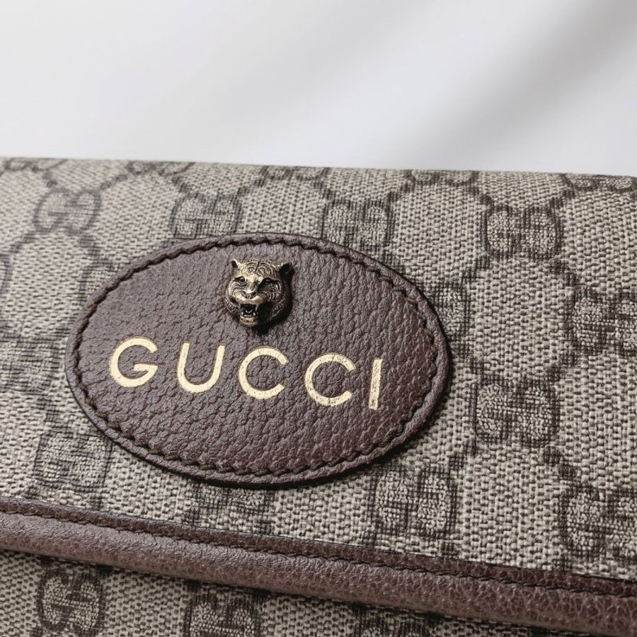 GUCCI Supreme帆布虎頭胸腰包-10