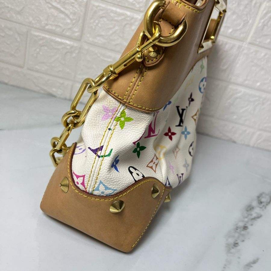 LV 限量款村上隆白彩鏈包-4
