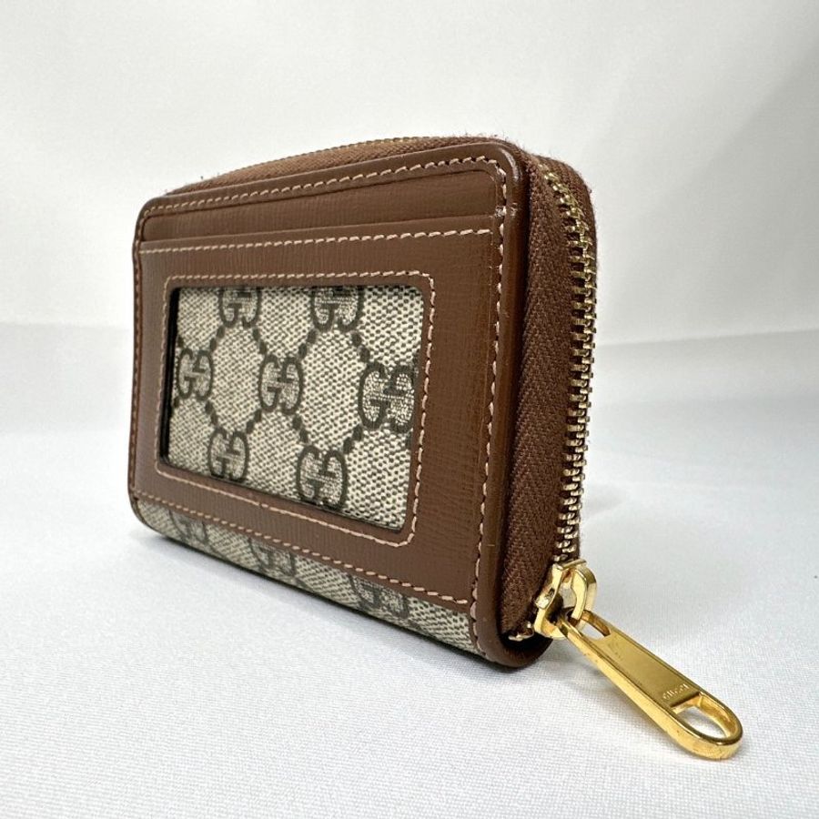 GUCCI 馬銜扣1955拉鍊卡夾零錢包-4