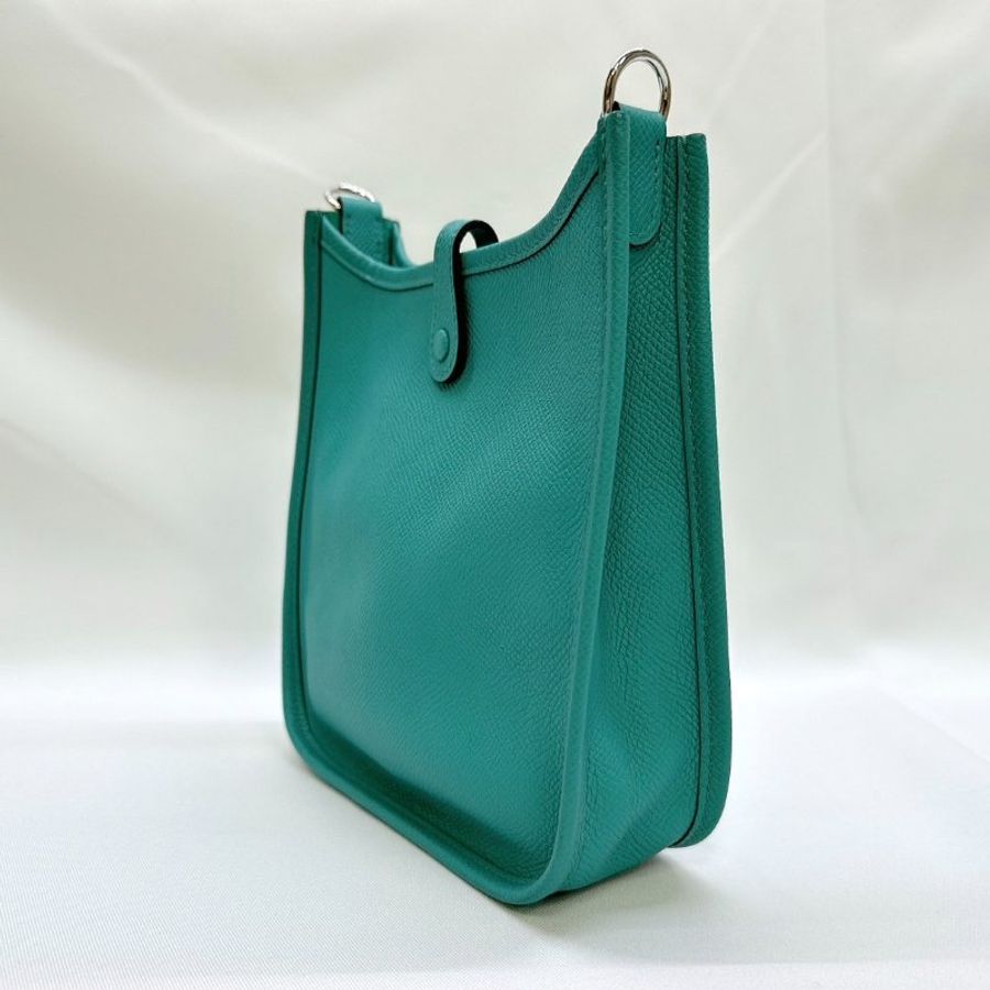 HERMES 湖水綠Mini Evelyne 16-4