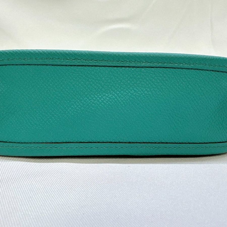 HERMES 湖水綠Mini Evelyne 16-11