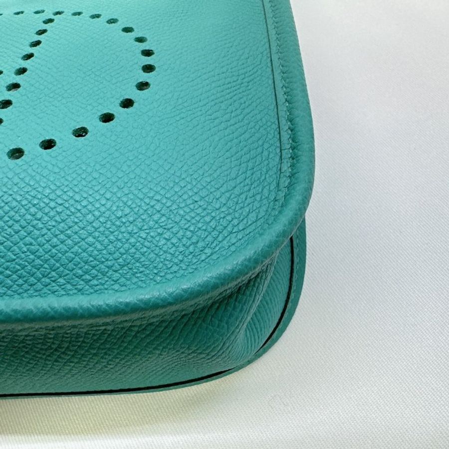 HERMES 湖水綠Mini Evelyne 16-12