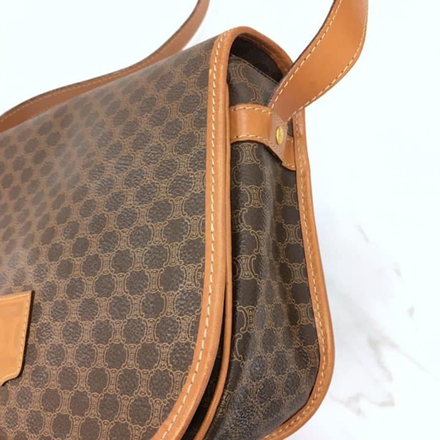 CELINE vintage 老花馬鞍包-5
