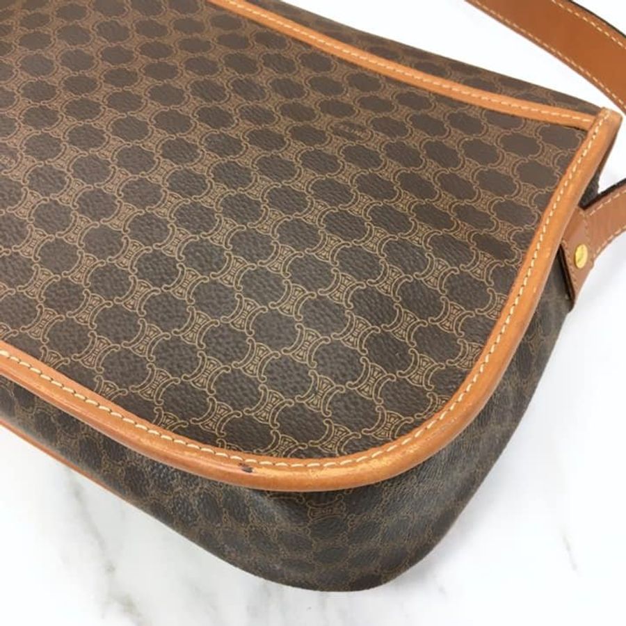 CELINE vintage 老花馬鞍包-7