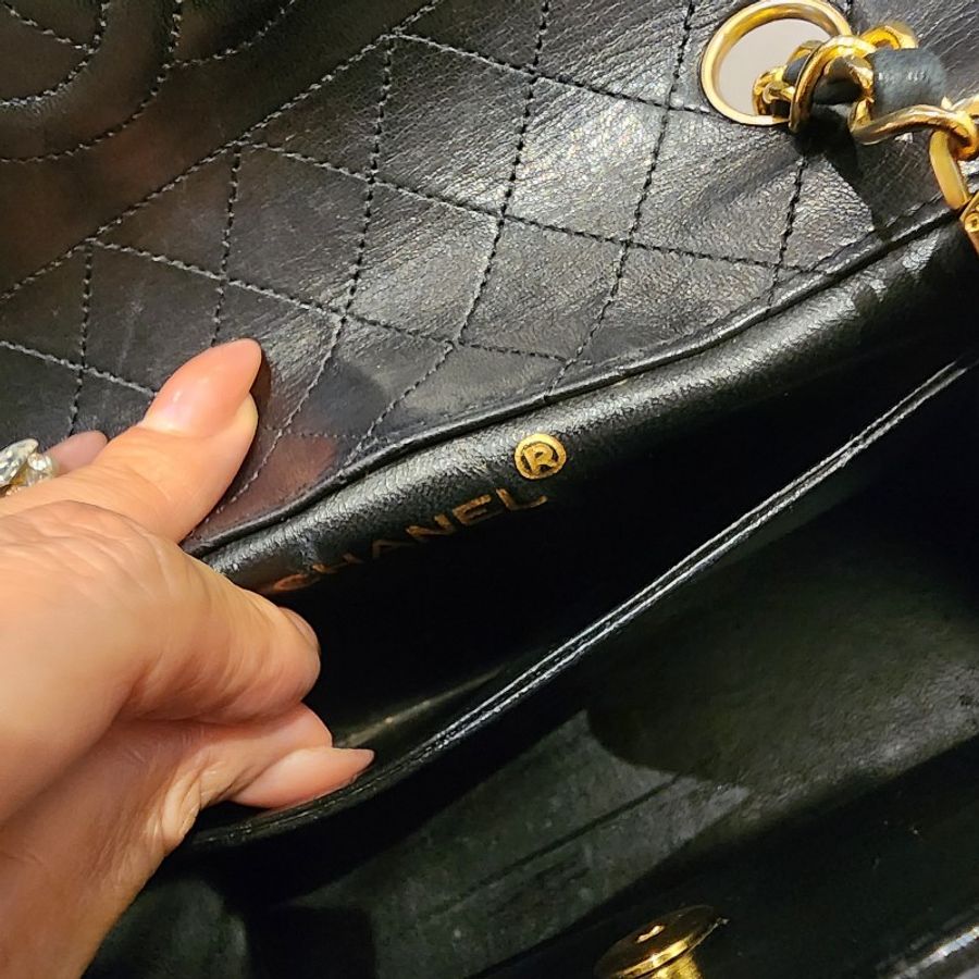 Chanel vintage 香奈兒chanel 2.55扣皮穿鏈子母包-29