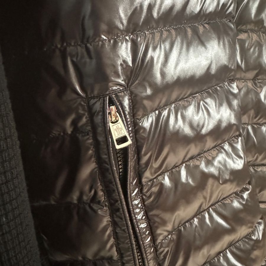 MONCLER 男L 黑色針織拼接羽絨服 外套 夾克-9