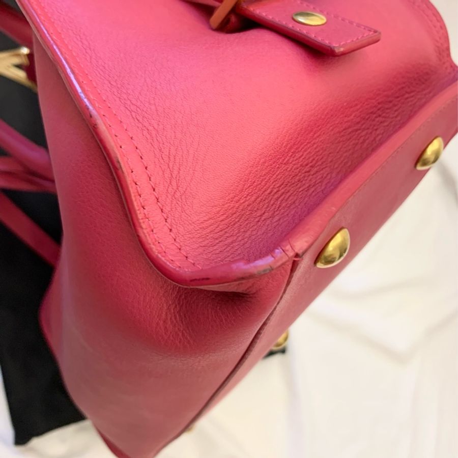 YSL Cabas Bag 經典 深桃紅 醫生包(9成新) 可手提/可斜背-11