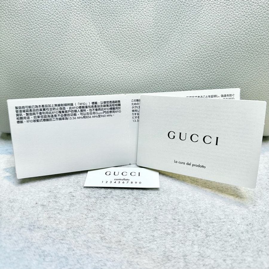 Gucci 白色牛皮 ZUMI 系列馬銜鐵兩用單肩包/手提包-12