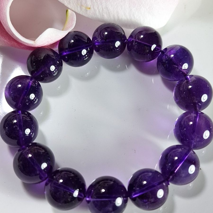 烏拉圭紫水晶16mm手鍊 紫晶-4