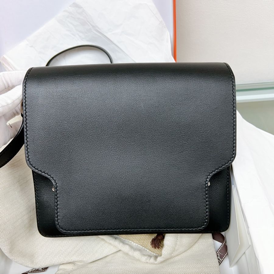 Hermes roulis 23 豬鼻包 黑銀-9