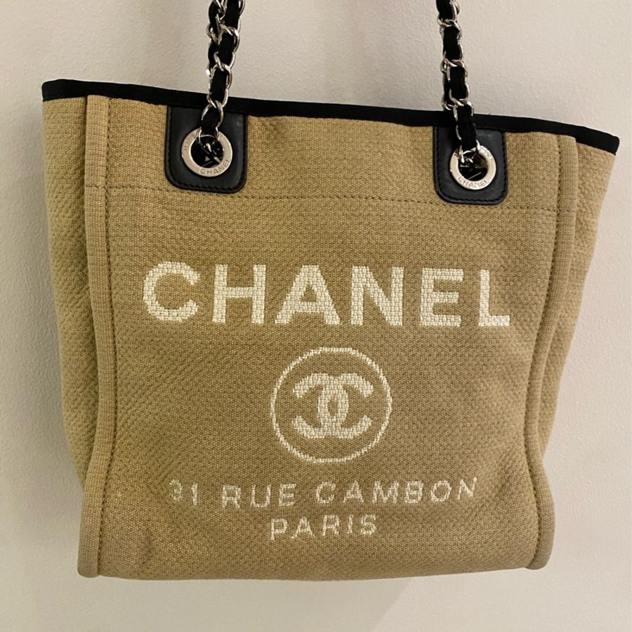 Chanel 香奈兒 肩背海灘包 小 有保卡-0