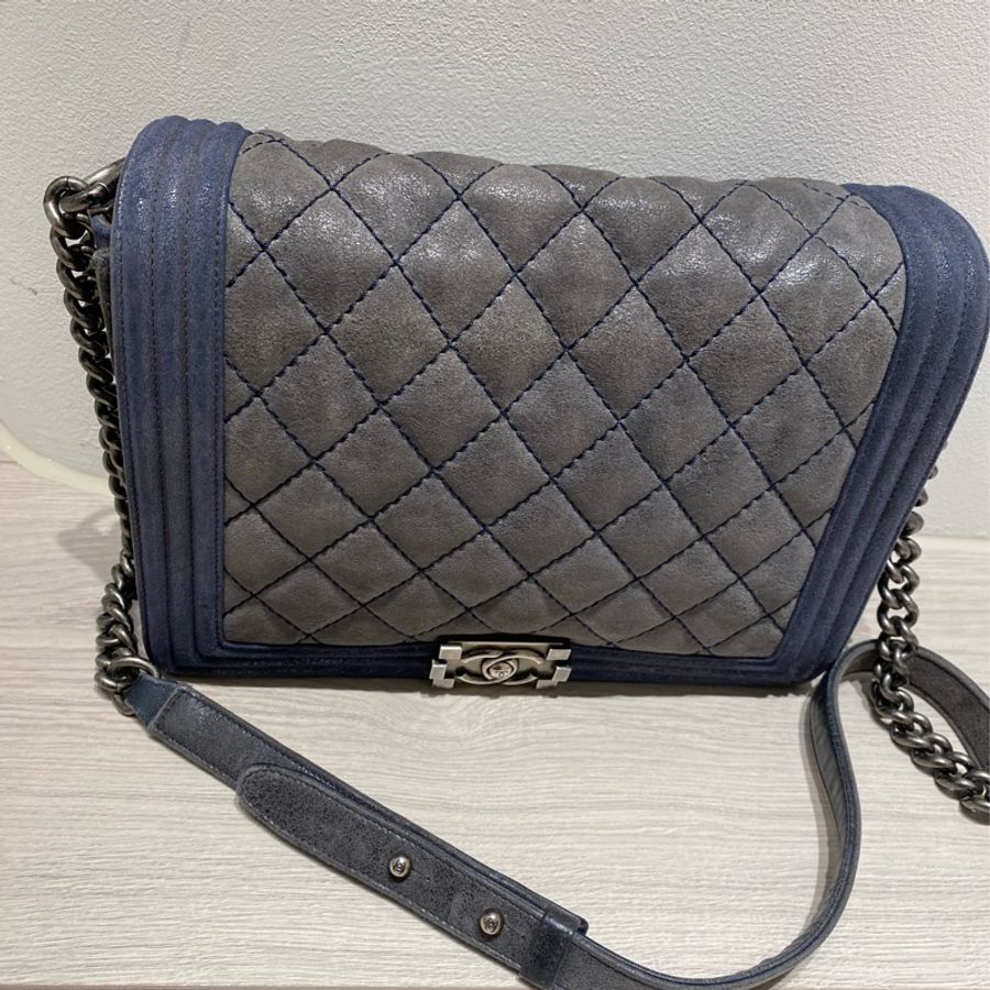 Chanel 香奈兒口蓋包 Leboy bag 牛仔色-0