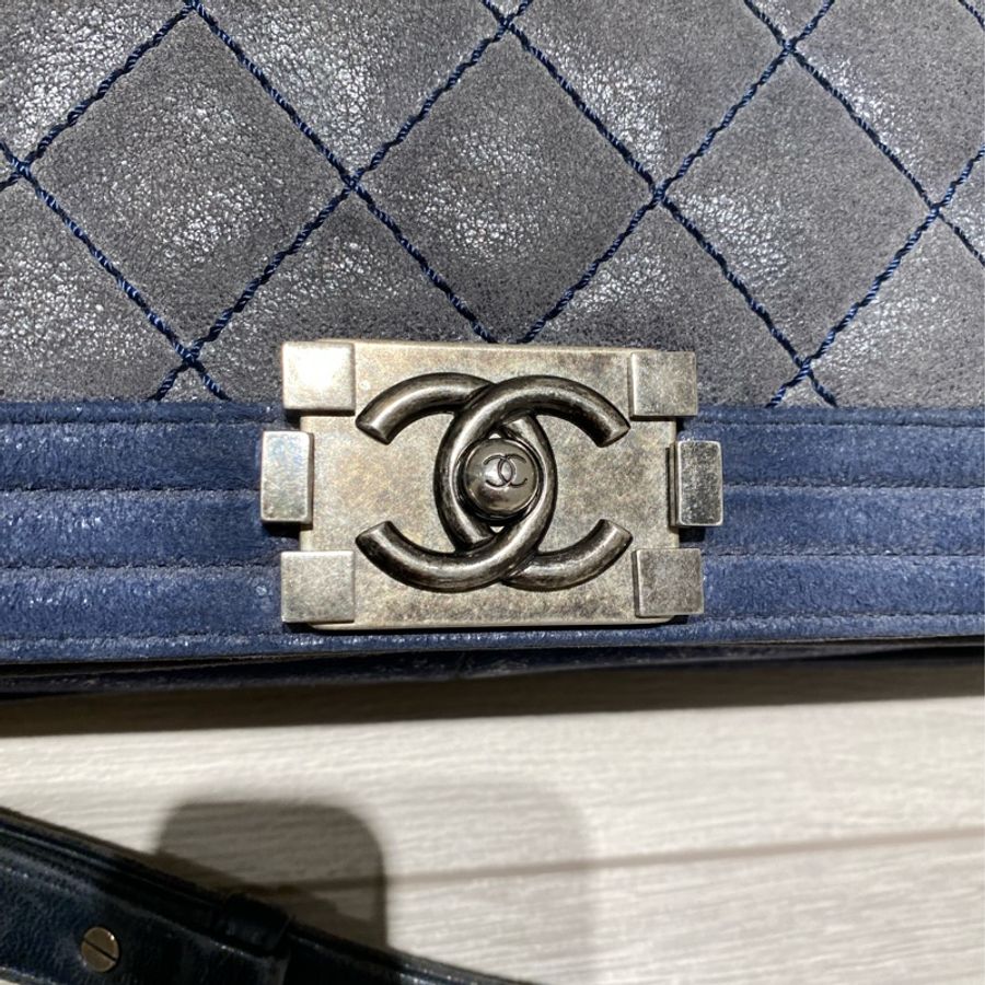 Chanel 香奈兒口蓋包 Leboy bag 牛仔色-1