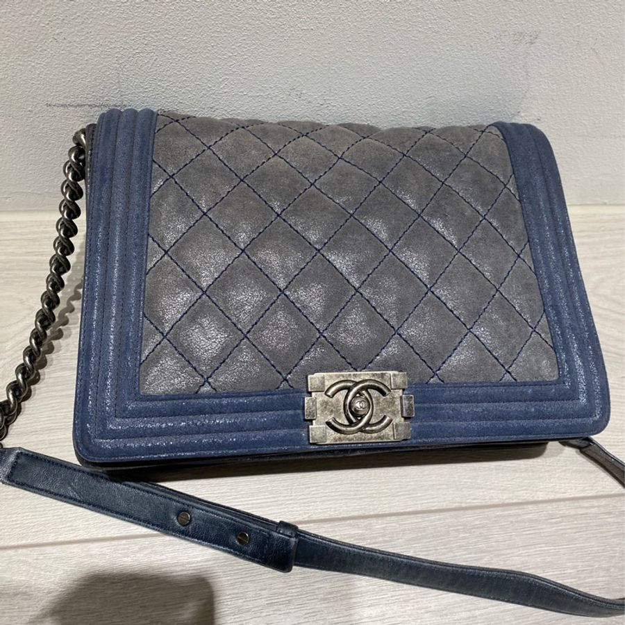 Chanel 香奈兒口蓋包 Leboy bag 牛仔色-2