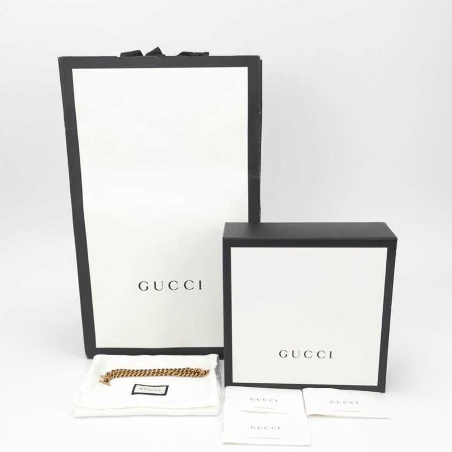 Gucci GG Marmont牛皮純色雙G標誌手提包-9