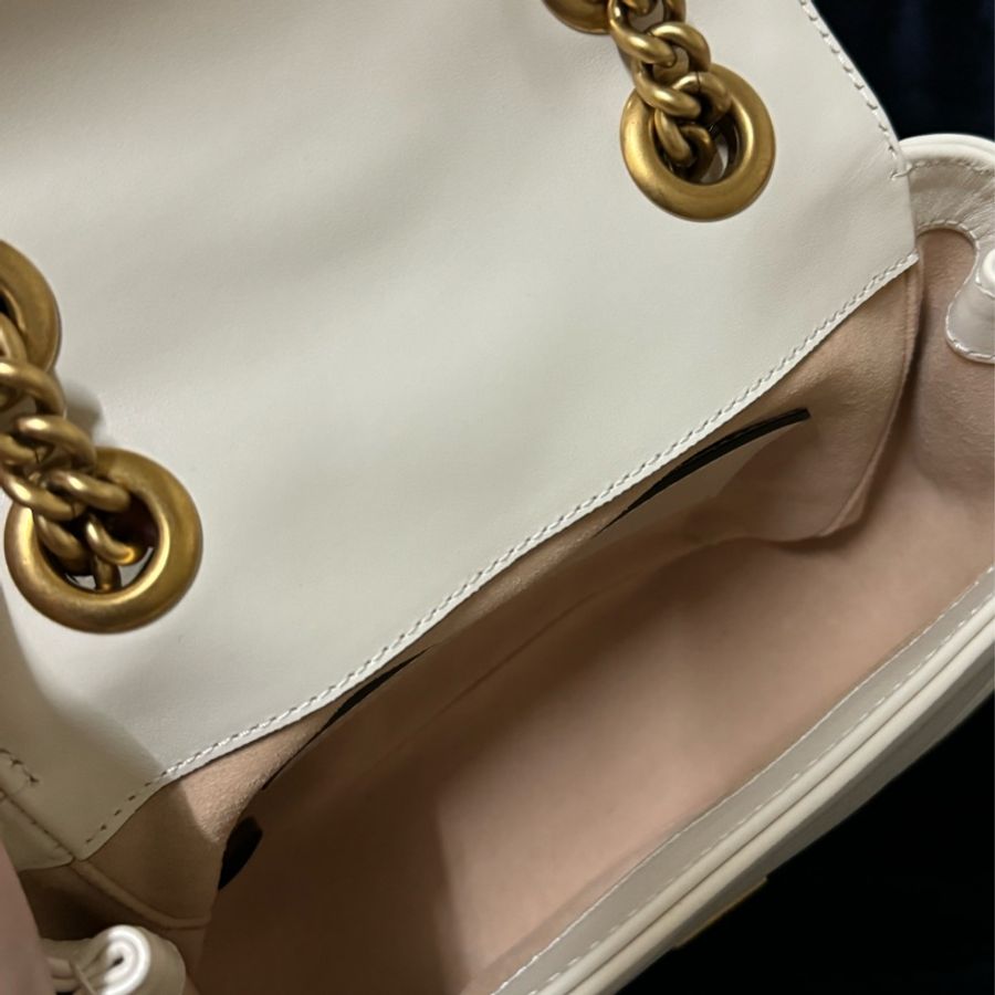 Gucci Marmont 方胖 2023新款 白色 馬夢-2