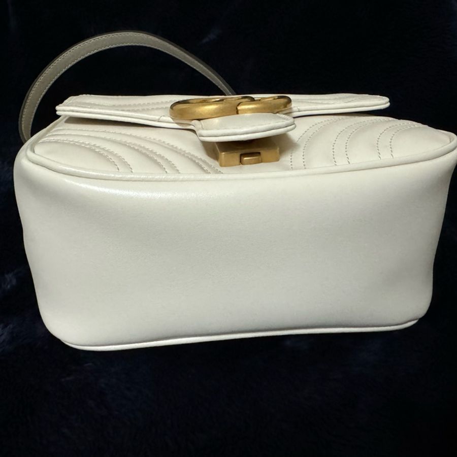 Gucci Marmont 方胖 2023新款 白色 馬夢-3