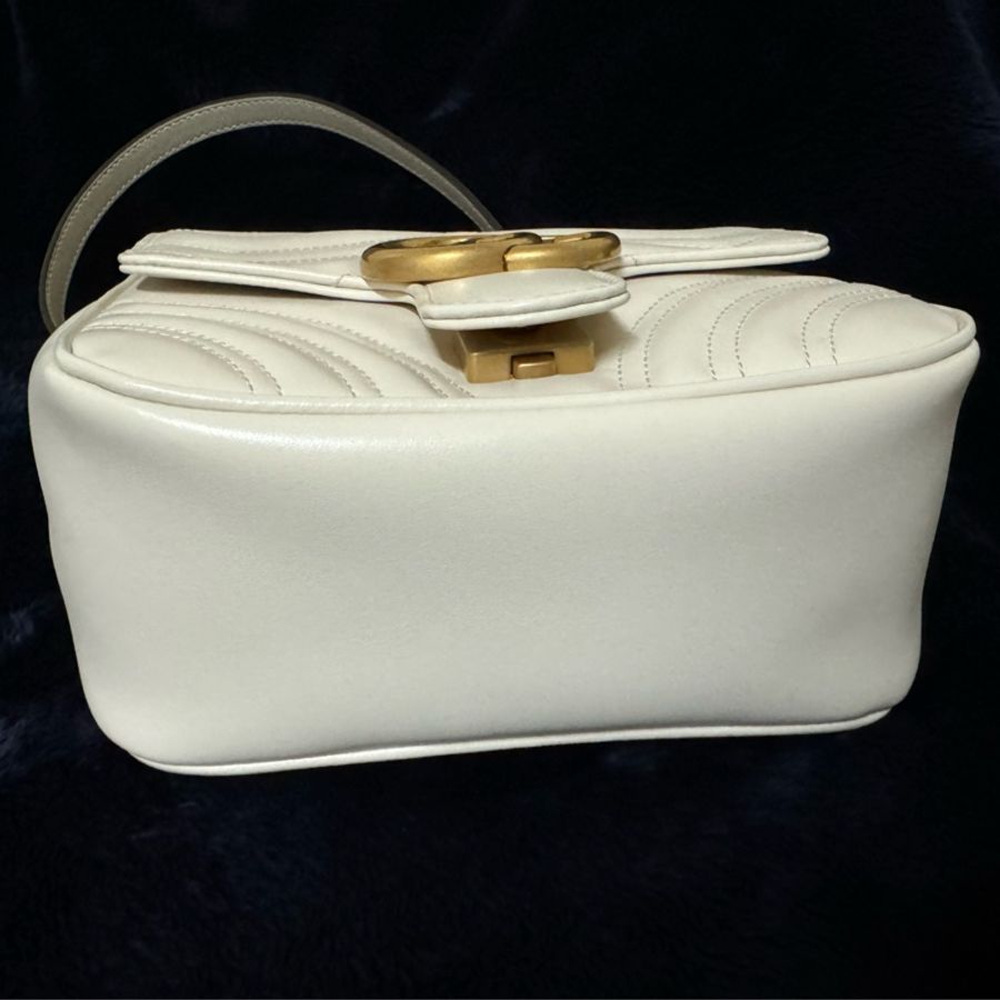Gucci Marmont 方胖 2023新款 白色 馬夢-7