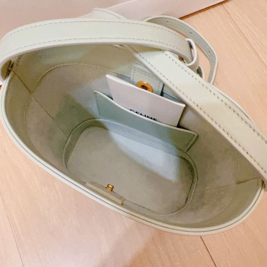 CELINE 小牛皮CUIR TRIOMPHE迷你BUCKET手袋-1