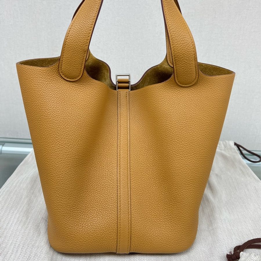 Hermes Picotin 22 / P22 菜籃子 芝麻色銀扣-1