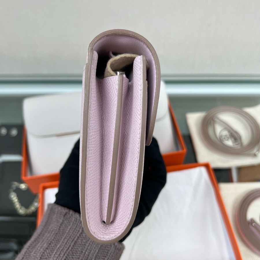 全新 Hermes Constance to go Mauve Pale 夢幻紫銀扣 康康包-2