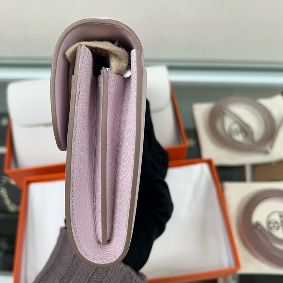 全新 Hermes Constance to go Mauve Pale 夢幻紫銀扣 康康包-3