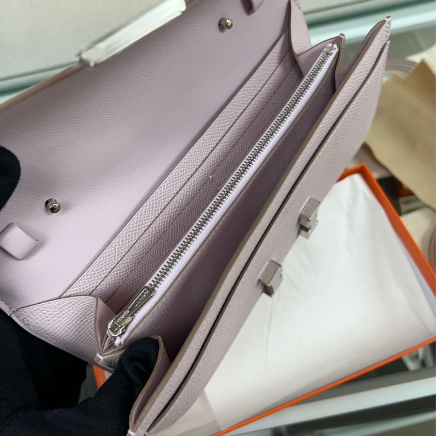 全新 Hermes Constance to go Mauve Pale 夢幻紫銀扣 康康包-4