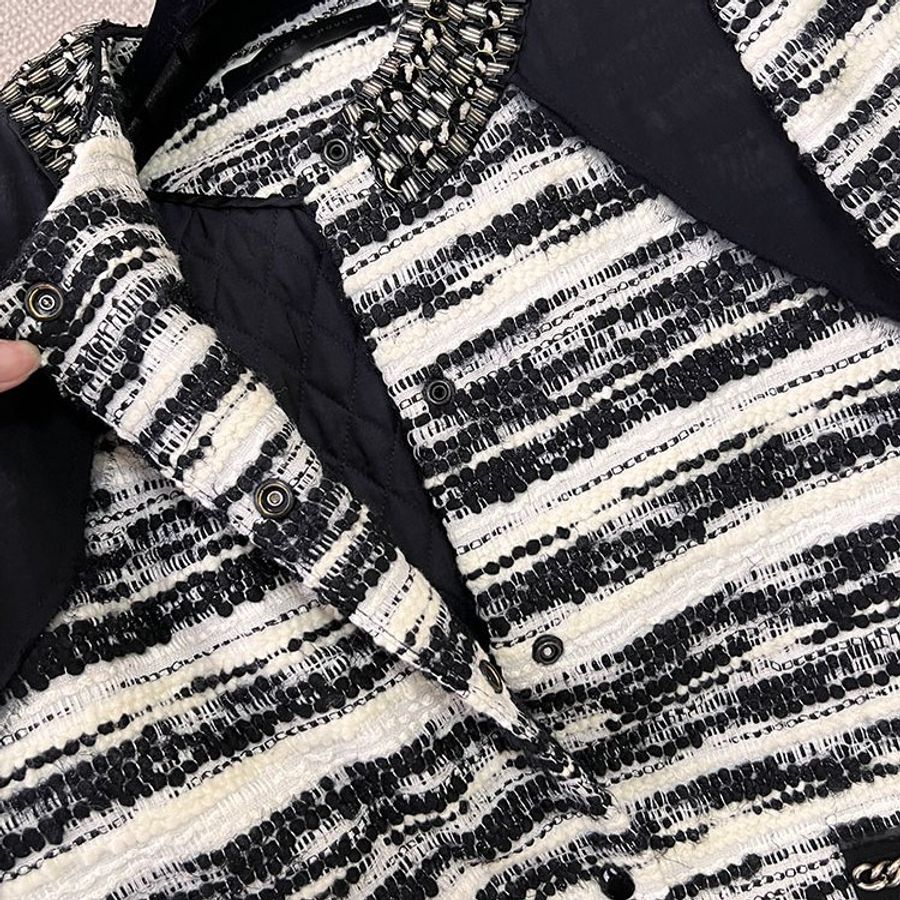 PROENZA SCHOULER 黑白毛呢外套-14
